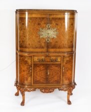 Vintage Burr Walnut Cocktail Cabinet Drinks Dry Bar  Mid 20th C | Ref. no. A3704 | Regent Antiques