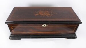 Antique Swiss 8 Air Gonçalo Alves Musical Box 19th Century