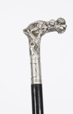 Antique Victorian Silver & Ebonized Walking Stick Dated 1890 | Ref. no. A3784 | Regent Antiques