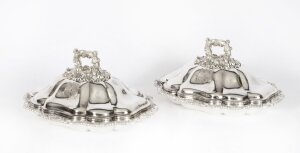Antique Pair of English Old Sheffield Entree Dishes 18th C