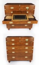 Antique Victorian Military Teak Secretaire Chest of Drawers C1840 19th C | Ref. no. A3836 | Regent Antiques