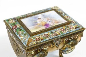 Antique French Enamel Ormolu Jewellery Casket 19th C | Ref. no. A3841 | Regent Antiques