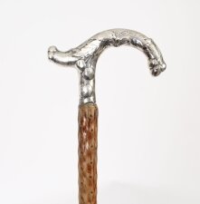 Antique Victorian Silver Plated Child& 39 s Walking Stick Cane19th C 65cm 28inch