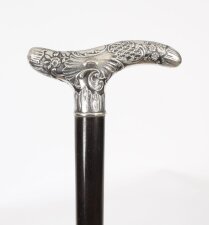 Antique English Silver & Ebonized Walking Stick Circa 1880 19th C | Ref. no. A3887a | Regent Antiques