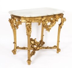 Antique French Rococo Carved Giltwood Console Pier Table C1770 18th C
