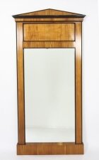 Antique Swedish Birchwood Biedermeier Mirror 19th Century