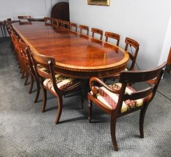 Antique 19ft Oval Extending Dining Table c.1880 & 20 Dining Chairs | Ref. no. A3998a | Regent Antiques