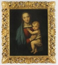 Antique Painting Madonna & Child & 39 Paoletti and Ferretti& 39 19th Century