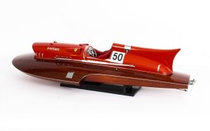 Vintage 50cm 20inch model of a Ferrari Hydroplane 1954 20th C