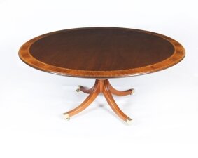 Vintage 5 ft 3& 34 Diam Dining Table by William Tillman 20th Century