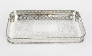 Vintage Silver Plated Gallery Tray by Barker Ellis Mid 20th Century