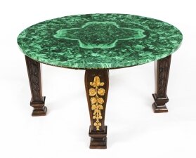 Vintage Malachite Coffee Table Mid 20th C