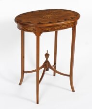 Antique Marquetry Shell Inlaid Oval Satin wood Occasional Table 19th C | Ref. no. A4146 | Regent Antiques