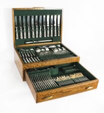 Vintage 127 Piece Canteen 12 Place Sterling Silver Cutlery Set Chatterley 1978