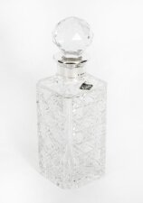 Vintage Asprey & Co Cut Crystal Sterling Silver Mounted Decanter 20th C