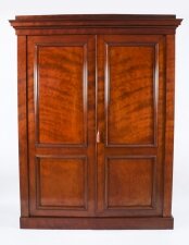 Antique English George IV Flame Mahogany Wardrobe C1820 19th C