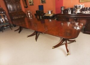Antique 13ft George IV Regency Triple Pillar Dining Table C1830 19th C