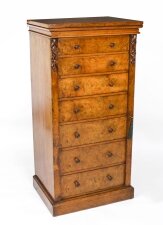Antique Victorian Pollard Oak Wellington Chest by Edwards & Roberts 19th C