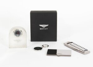 Vintage Bentley Desk Set with Clock Late 20th Century