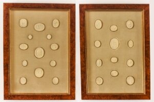 Antique Pair Framed Sets Grand Tour Intaglios 19th C | Ref. no. A4245 | Regent Antiques