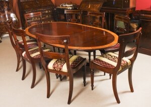 Antique Oval Regency Dining Table Circa 1830 19th C & 8 chairs