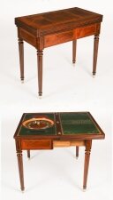 Antique Charles X Foldover Games Card Roulette Table Circa 1810 19th C
