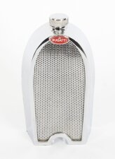 Vintage Bugatti Chromium Radiator Decanter Late 20th Century