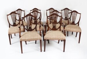 Vintage Set Ten Wheatsheaf Dining Chairs Brights Nettlebed 20th C