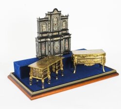 Vintage Showcase of French Miniature Furniture Mid 20th Century