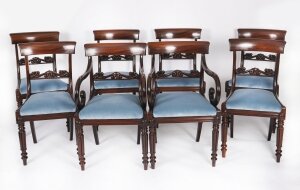 Antique Set 8 English William IV Barback Dining Chairs Circa 1830 19th C