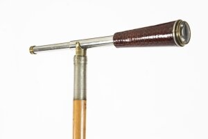 Antique English Telescope Walking Stick Cane Circa 1920 88cm 34.5 inches