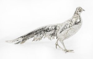 Antique Continental 800 Silver Pheasant 19th Century