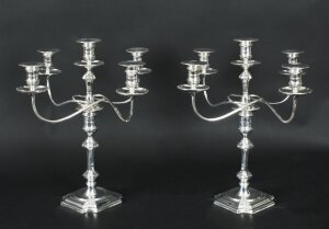 Antique Pair Victorian 5 Light Candelabra Hawksworth, Eyre & Co 19th C