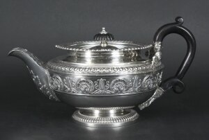 Antique Rare Georgian Sterling Silver Teapot by Paul Storr 1812 19th Century