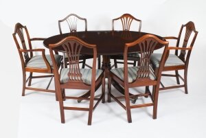 Vintage Oval Dining Table & 6 Chairs by William Tillman 20th Century