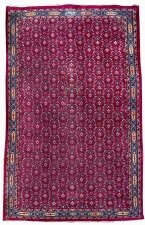 Vintage Heriz 100 Wool Persian Rug Carpet 109 inches Early 20th Century