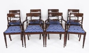 Antique Set 8 Regency Period Dining Chairs C1820 19th Century