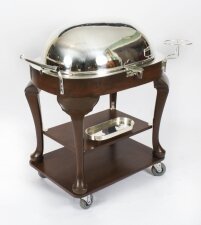 Antique Art Deco Drakes D6 Silver Plated Beef Carving Trolley C1930