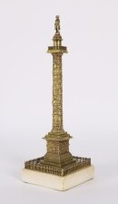 Antique French Grand Tour Gilt Bronze Model of Vendôme Column 19thC