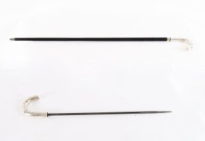 Antique German Silver Sword Stick Cane 19th Century 92cm 36 inches