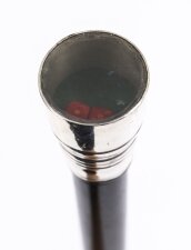 Antique Sterling Silver Gambling Cane Walking Stick 20th Century 94cm 37inches