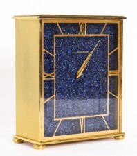 Vintage Jaeger le Coultre Lapis Lazuli Mantel Clock c.1970 20th C | Ref. no. A4742 | Regent Antiques