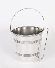 Antique Edwardian Silver Plate Ice Pail Bucket Tongs By Dawson C1900