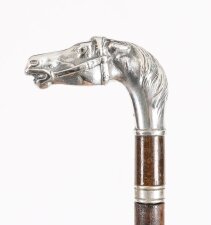 Antique French Silver Horses Head Sword Stick Cane 19th Century 92cm 36inch | Ref. no. A4778 | Regent Antiques