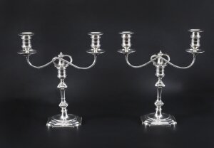Antique Pair Sterling Silver Candelabra by Elkington & Co1903