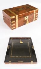 Antique George III Campaign Writing Slope Brass Mounts Circa 1820 19th C