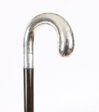 Antique Swedish Silver Walking Cane Stick 19th Century 90cm 35 inch