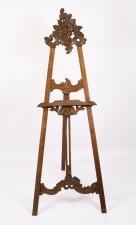Antique Rococo Revival Walnut Chevalet Artists Easel Circa 1880 19th C