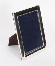 Vintage Sterling Silver Rectangular Portrait Photo Frame by Carrs 20thC 22x17cm