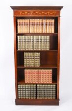 Vintage Sheraton Style Walnut Open Bookcase 20th C